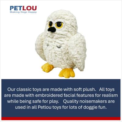 Show full view: Petlou Classic Owl Squeaky Plush Dog Toy, 11-in slide 5 of 6