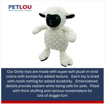 Show full view: Petlou Dotty Friends-Lamb Squeaky Plush Dog Toy, 12-in slide 4 of 6
