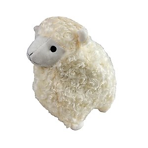 Petlou Classic Lamb Squeaky Plush Dog Toy, 10-in