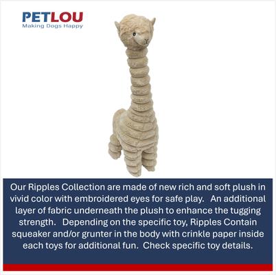 Show full view: Petlou Ripples Farm Friends Alpaca Squeaky Plush Dog Toy, 26-in slide 5 of 6