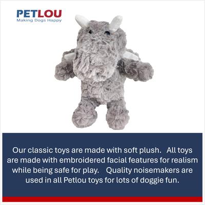 Show full view: Petlou Classic Dragon Squeaky Plush Dog Toy, 9-in slide 4 of 5