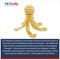 Show in main carousel: Petlou Ripples King Octopus Squeaky Plush Dog Toy, Yellow, 26-in slide 5 of 6