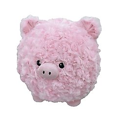 Petlou Classic Pig Ball Squeaky Plush Dog Toy, 8-in