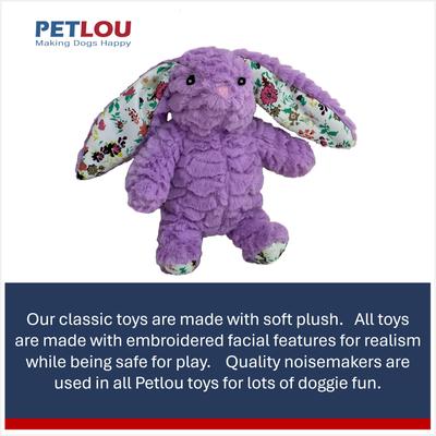 Show full view: Petlou Classic Bunny Squeaky Plush Dog Toy, 9-in slide 4 of 5