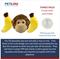 Show in main carousel: Petlou Ez Squeaky Ball Monkey & Banana Triple Pack Squeaky Plush Dog Toy, 4-in slide 4 of 5