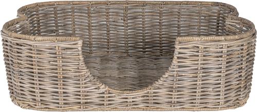 Show full view: THE LICKER STORE Scallop Tropical Handwoven Rattan Elevated Dog & Cat Sofa Bed, Kubu Gray, 31 x 20-in slide 8 of 9