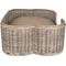 Show in main carousel: THE LICKER STORE Scallop Tropical Handwoven Rattan Elevated Dog & Cat Sofa Bed, Kubu Gray, 31 x 20-in slide 9 of 9