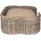 Show in main carousel: THE LICKER STORE Scallop Tropical Handwoven Rattan Elevated Dog & Cat Sofa Bed, Kubu Gray, 27 x 18.25-in slide 9 of 9
