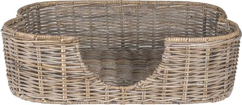 Show full view: THE LICKER STORE Scallop Tropical Handwoven Rattan Elevated Dog & Cat Sofa Bed, Kubu Gray, 27 x 18.25-in slide 8 of 9