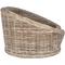 Show in main carousel: THE LICKER STORE Curvy Classic Handwoven Rattan Elevated Dog & Cat Sofa Bed, Kubu Gray, 33 x 21.25-in slide 9 of 9