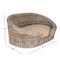 Show in main carousel: THE LICKER STORE Curvy Classic Handwoven Rattan Elevated Dog & Cat Sofa Bed, Kubu Gray, 33 x 21.25-in slide 4 of 9