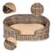 Show in main carousel: THE LICKER STORE Curvy Classic Handwoven Rattan Elevated Dog & Cat Sofa Bed, Kubu Gray, 28.5 x 17.25-in slide 6 of 10