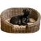 Show in main carousel: THE LICKER STORE Curvy Classic Handwoven Rattan Elevated Dog & Cat Sofa Bed, Kubu Gray, 28.5 x 17.25-in slide 1 of 10