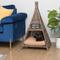 Show in main carousel: THE LICKER STORE Tiki Tent Coastal Handwoven Rattan Elevated Dog & Cat Bed, Kubu Gray, 20 x 20-in slide 8 of 9