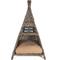 Show in main carousel: THE LICKER STORE Tiki Tent Coastal Handwoven Rattan Elevated Dog & Cat Bed, Kubu Gray, 20 x 20-in slide 9 of 9
