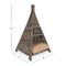 Show in main carousel: THE LICKER STORE Tiki Tent Coastal Handwoven Rattan Elevated Dog & Cat Bed, Kubu Gray, 20 x 20-in slide 4 of 9