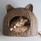 Show in main carousel: THE LICKER STORE Cat Ear Coastal Handwoven Rattan Elevated Dog & Cat Bed, Natural, 20 x 14.5-in slide 8 of 9