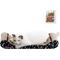 Show in main carousel: THE LICKER STORE Rini Modern 23.75-in Cardboard Lounge Bed Cat Scratcher with Bell Toys & Catnip, Black/White, 1 count slide 1 of 11