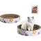 Show in main carousel: THE LICKER STORE Daisy Modern Bowl 18.13-in Cardboard Cat Scratcher with Catnip, White, 2 count slide 1 of 10