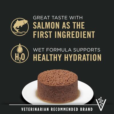 Show full view: Purina Pro Plan Vital Systems Salmon Entrée 4-in-1 Muscles, Brain, Immune & Bone Wet Kitten Food, 3-oz can, case of 24 slide 4 of 12