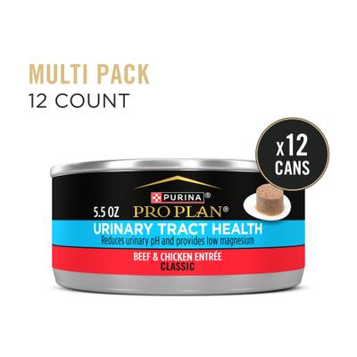 Show full view: Purina Pro Plan Focus Urinary Tract Health Formula Beef & Chicken Entree Pate Canned Cat Food, 5.5-oz can, case of 24 slide 3 of 12