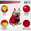 Show in main carousel: Fabulous Fido Cotton Cozy & Comfortable Dog Hoodie with Front Zipper, Red, Large slide 6 of 8