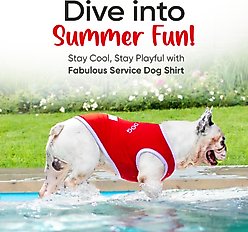 Fabulous Fido Service Breathable Lightweight Cooling Dog Shirt, Red, X-Small slide 2 of 6