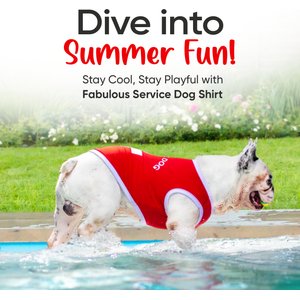 Fabulous Fido Service Breathable Lightweight Cooling Dog Shirt, Red, X-Small