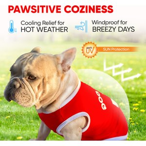 Fabulous Fido Service Breathable Lightweight Cooling Dog Shirt, Red, X-Small