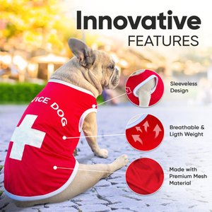 Fabulous Fido Service Breathable Lightweight Cooling Dog Shirt, Red, X-Small