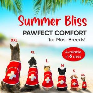 Fabulous Fido Service Breathable Lightweight Cooling Dog Shirt, Red, X-Small