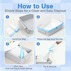 Aoruefar Cat Litter Box Waste Drawer Liners, 90 count slide 2 of 8