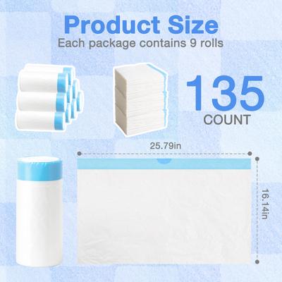 Show full view: Aoruefar Cat Litter Box Waste Drawer Liners, 135 count slide 3 of 9