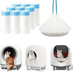 Aoruefar Cat Litter Box Waste Drawer Liners, 135 count