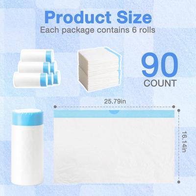 Show full view: Aoruefar Cat Litter Box Waste Drawer Liners, 90 count slide 3 of 9