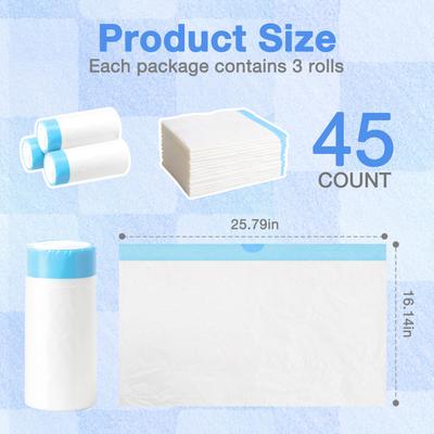 Show full view: Aoruefar Cat Litter Box Waste Drawer Liners, 45 count slide 3 of 9