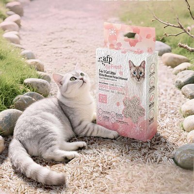 allforpaws allforpaws 5-In-1 White Blossom Scent Tofu Cat Litter, 2.5-kg, case of 6