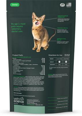Show full view: VetriScience Perio Plus Everyday Health Feline Bites Dental Cat Treats, 4.23-oz bag, 60 chews slide 9 of 10