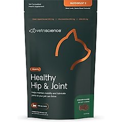 VetriScience GlycoFlex 2 Chicken Liver Flavored Soft Chews Joint Supplement for Cats, 60 count