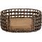 Show in main carousel: THE LICKER STORE Gigi Modern Bohemian Handwoven Hyacinth Open-Weave Oval Dog Bed, Brown slide 7 of 10