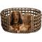 Show in main carousel: THE LICKER STORE Gigi Modern Bohemian Handwoven Hyacinth Open-Weave Oval Dog Bed, Brown slide 1 of 10