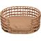 Show in main carousel: THE LICKER STORE Gigi Modern Bohemian Handwoven Hyacinth Open-Weave Oval Dog Bed, Natural slide 7 of 10