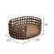 Show in main carousel: THE LICKER STORE Gigi Modern Bohemian Handwoven Hyacinth Open-Weave Oval Dog Bed, Brown slide 4 of 10