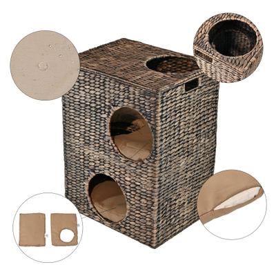 Show full view: THE LICKER STORE Jaxon 18-in 2-Tier Cat Condo, Brown slide 5 of 11