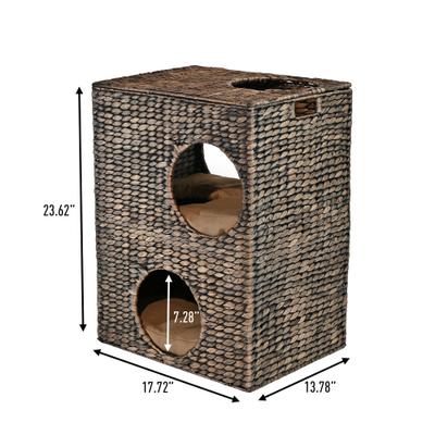 Show full view: THE LICKER STORE Jaxon 18-in 2-Tier Cat Condo, Brown slide 4 of 11