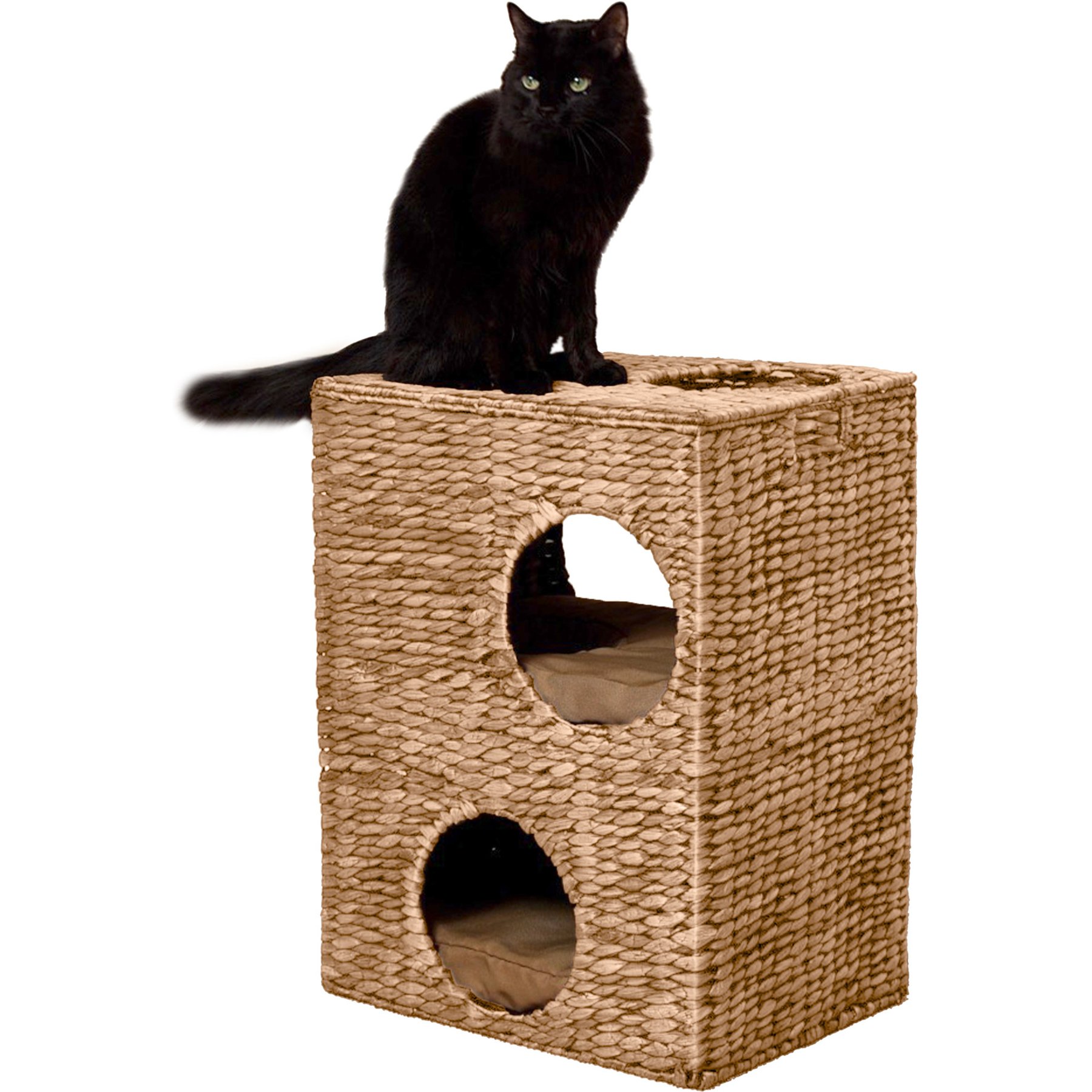 THE LICKER STORE Jaxon 18-in 2-Tier Cat Condo, Natural