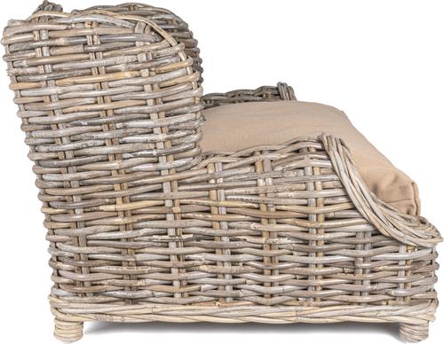 Show full view: THE LICKER STORE Classic Mediterranean Handwoven Rattan Elevated Sofa Dog & Cat Daybed, Kubu Gray, 27.5 x 18-in slide 9 of 10