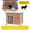 Show in main carousel: Aivituvin Wooden Heavy Duty Iron Frame Dog House, Light Brown, Medium slide 5 of 5