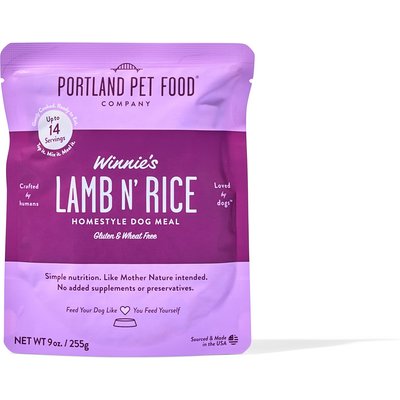 Portland Pet Food Company Portland Pet Food Company Winnie's Lamb N' Rice Homestyle Wet Dog Food Topper, 9-oz pouch, case of 4