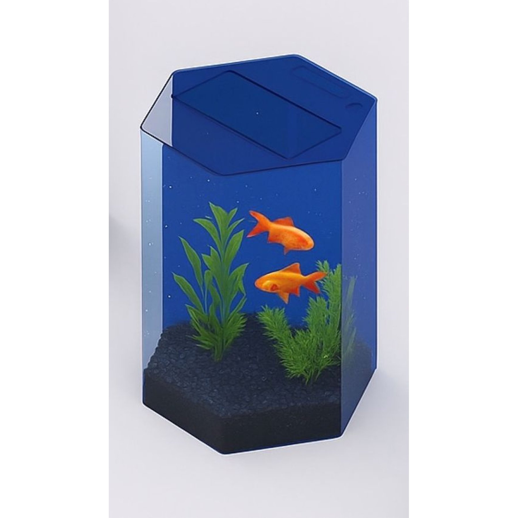 ProStar Acrylic Aquariums Hexagon Fish Tank, Blue, 28-gal